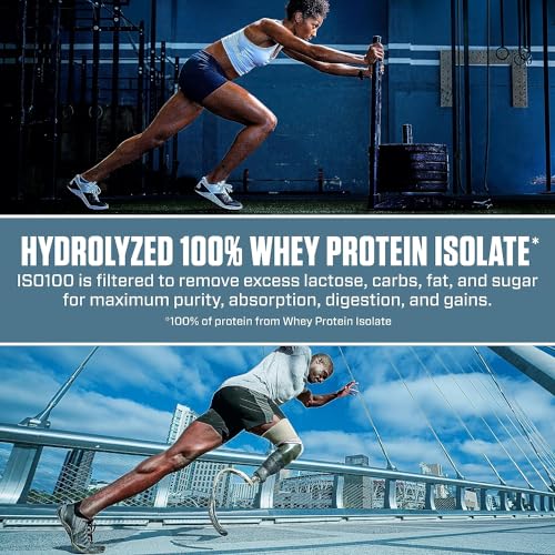 Dymatize ISO 100 Hidrolizado Fresa 2264g - Proteína de Suero Hidrolizada y Aislada Embalaje Deteriorado (Cad: 31 07 2026) Sale