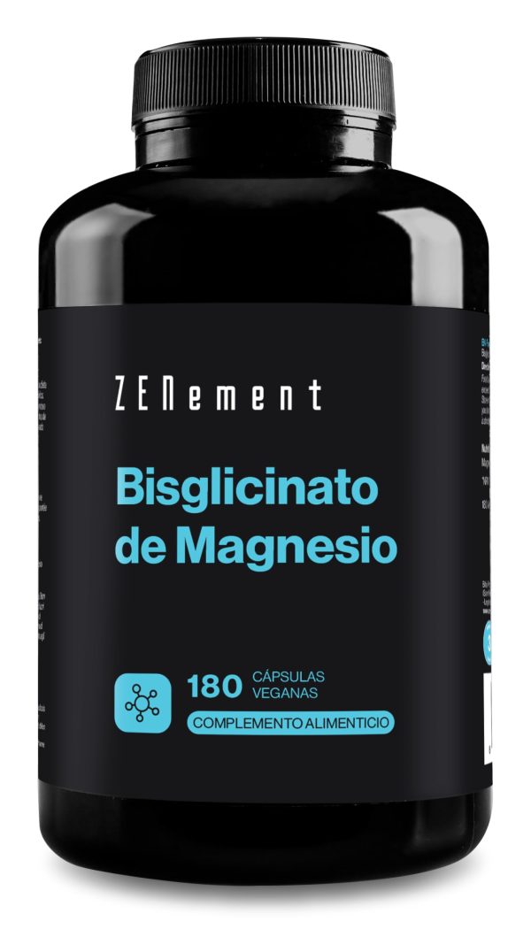 Bisglicinato de Magnesio Zenement - 350 mg de Magnesio Elemental por Dosis Diaria | 180 Cápsulas (Suministro para 3 Meses) | Alta Absorción y Asimilación | Reduce Cansancio y Fatiga Embalaje Deteriorado (Cad: 31 03 2027) Sale