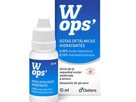 DEITERS - Wops  Gotas Humectantes 10 ml, Lágrimas Artificiales con Ácido Hialurónico 0,3% para Sequedad Ocular Moderada a Severa Embalaje Deteriorado (Cad: 31 12 2026) Online Sale