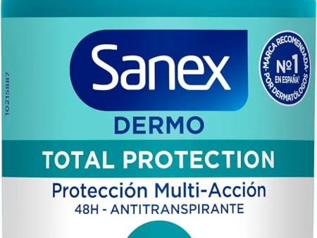 Sanex Dermo Total Protection Desodorante Roll-On - 50ml, Protección de hasta 48 Horas contra Sudor y Olor, Dermatológicamente Testado Embalaje Deteriorado Supply