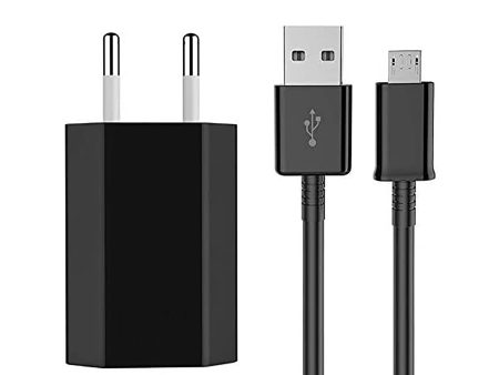 Infitronic Cargador Micro USB 5V 1A con Cable de 2m para Dispositivos Android y Cámaras, Enchufe Europeo, Negro Embalaje Deteriorado Supply