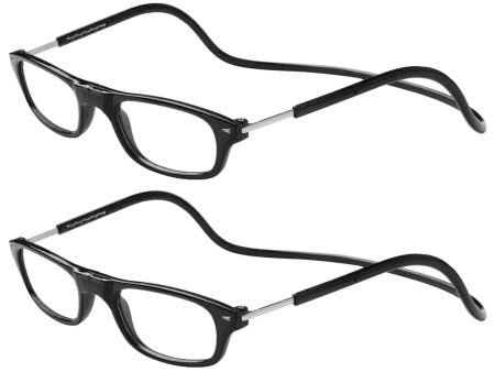 Pack de 2 Gafas de Lectura para Presbicia con Montura Negra Imantada y Plegable +2.00 Dioptrías para Hombre y Mujer Embalaje Deteriorado Cheap