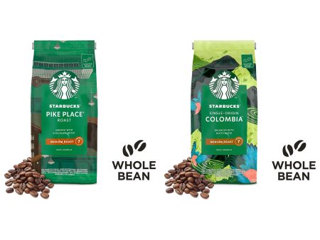 (1 Unidad Modelo Aleatorio) STARBUCKS Pike Place Roast o Single-Origin Colombia Café en Grano Entero 450g Embalaje Deteriorado Online