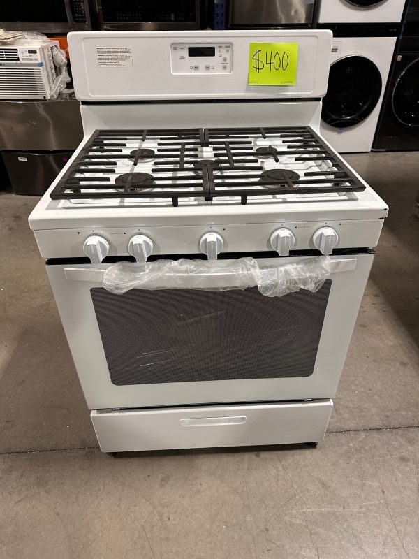 BEAUTIFUL NEW WHIRLPOOL GAS RANGE in WHITE - RAG11334 For Cheap